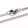 Tarnish Resistant 304 Stainless Steel Cable Chain Necklaces NJEW-M124-02P-1