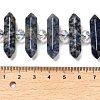 Natural Blue Spot Jasper Double Terminated Point Beads Strands G-H069-B10-01-5