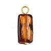 Handmade Gold Sand Lampwork Pendants PALLOY-JF04370-02-3