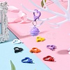 Spray Painted Eco-Friendly Alloy Lobster Claw Clasps PALLOY-T080-05-NR-6