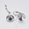 Tarnish Resistant 304 Stainless Steel Leverback Earring Settings STAS-I097-021-12mm-2