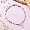 2Pcs 2 Style 304 Stainless Steel Virgin Mary & Cross Pendant Necklaces Set NJEW-JN04527-2