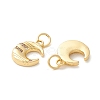 Rack Plating Eco-friendly Brass Micro Pave Clear Cubic Zirconia Charms KK-D072-01G-C-NR-2