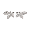 Non-Tarnish Leaf 304 Stainless Steel Stud Earrings for Women EJEW-L272-034P-04-1