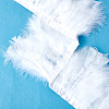 Rooster Hackle Feather Trim Fringe OCOR-WH0057-15-3