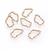 Brass Pendant Rhinestone Settings ZIRC-G151-08G-1