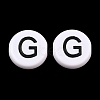 Opaque White Acrylic European Beads AC-CBA3BDD-01G-1