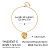 Minimalist 304 Stainless Steel Striped Heart Pendant Necklaces for Women IR3531-1-1