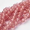 Cherry Quartz Glass Beads Strands X-Z0ND1013-1