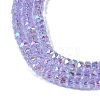 Electroplate Glass Beads Strands GLAA-Q105-03A-3