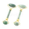 Natural Green Aventurine Brass Face Massager MRMJ-G009-38G-1