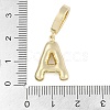 Brass Micro Pave Clear Cubic Zirconia Pendants KK-M289-01A-G-3