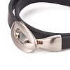 Imitation Leather Wrap Bracelets BJEW-G620-F03-2