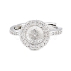 Brass Micro Pave Cubic Zirconia Adjustable Ring Components KK-CBAC351-01P-1