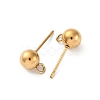 202 Stainless Steel Ball Stud Earring Findings STAS-F141-06G01-6mm-2