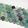 Natural Fluorite Beads Strands G-E112-10mm-19-1