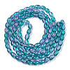 Transparent Crackle Glass Beads Strands DGLA-S085-6x8-33-2
