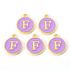 Golden Plated Alloy Enamel Charms X-ENAM-S118-10F-2