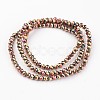 Electroplate Glass Bead Strands EGLA-G014-3mm-FP01-1