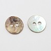 2-Hole Flat Round Mother of Pearl Buttons SHEL-N033-06-9mm-2