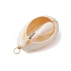 6Pcs 6 Styles Natural Cowrie Shell & Glass Seed Beads Pendants PALLOY-JF02759-06-5