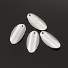Brass Blank Tag Flat Oval Slice Pendants X-KK-O033-S01-1