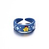 Brass Enamel Cuff Open Rings for Girls WG753F1-02-1