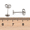 304 Stainless Steel Stud Earring Findings STAS-D389-03C-P-3