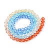 Gradient Color Baking Painted Glass Bead Strands DGLA-A039-T4mm-A012-2