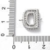 Brass Micro Pave Cubic Zirconia Letter Links KK-I717-04D-P-3