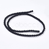 Synthetic Black Stone Bead Strands G-R345-4mm-38-1-2