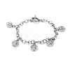 Religion Alloy Charm Bracelets BJEW-JB04647-1