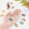 DIY 6 Pairs Teardrop Resin & Walnut Wood Earring Makings DIY-FH0001-90-3