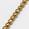Electroplate Non-magnetic Synthetic Hematite Beads Strands G-J169C-4mm-04-3