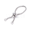 304 Stainless Steel Rolo Chains Slider Ring Findings RJEW-JR00443-02-3