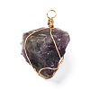 Natural Mixed Gemstone Pendants PALLOY-JF00914-2