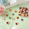 50Pcs 10 Style Rack Plating Alloy Enamel Pendants ENAM-SW0001-02-6