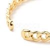 Brass Curb Chain Shape Open Cuff Bangle for Women BJEW-B054-38G-4