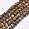 Tibetan Style 3-Eye dZi Beads Strands G-P229-A-03-8mm-1