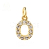 Brass Cubic Zirconia Pendants with Jump Rings FIND-PW0024-09O-1