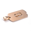 Ion Plating(IP) 304 Stainless Steel Pendants STAS-O127-C06-3