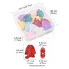 14Pcs 7 Colors Glass Enamel Beads LAMP-FS0001-59-4