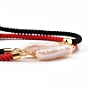 Adjustable Nylon Twisted Cord Slider Bracelets Sets BJEW-JB05322-2