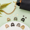 8 Sets 4 Colors Alloy Bag Double D-Ring Suspension Clasps FIND-WR0009-70-4