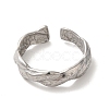 Non-Tarnish 304 Stainless Steel Open Cuff Ring RJEW-C068-03D-P-2