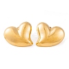 Ion Plating(IP) Heart 304 Stainless Steel Stud Earrings for Women LS-EJEW-L272-033G-03-1