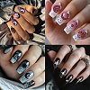 Stainless Steel DIY Nail Art Templates MRMJ-WH0092-097-6
