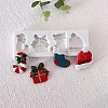DIY Christmas Candy Cane & Gift Box & Sock & Hat Fondant Food Grade Silicone Molds XMAS-PW0001-027-2