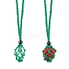 Braided Waxed Cotton Thread Cords Macrame Pouch Necklace Making AJEW-SW00022-12-2