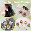 Brass Studs Earring Findings KK-BBC0019-01G-02-5